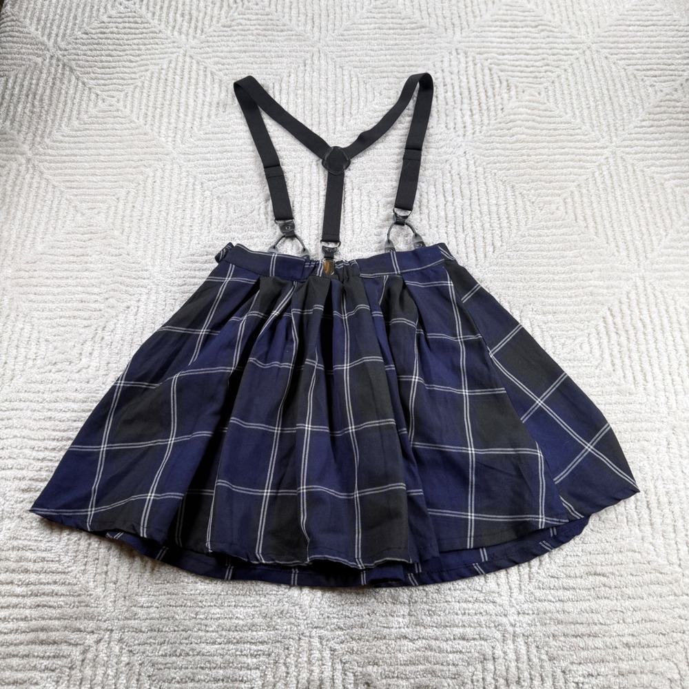 Harry Potter Ravenclaw Suspender Skirt Womens SM Plaid Cosplay Mini Wizardcore - Picture 2 of 11